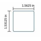 TOLEDO 1755-B-001 Blank Scale Label 1.56X1.53 IN White Floral 750CT 7500/Case