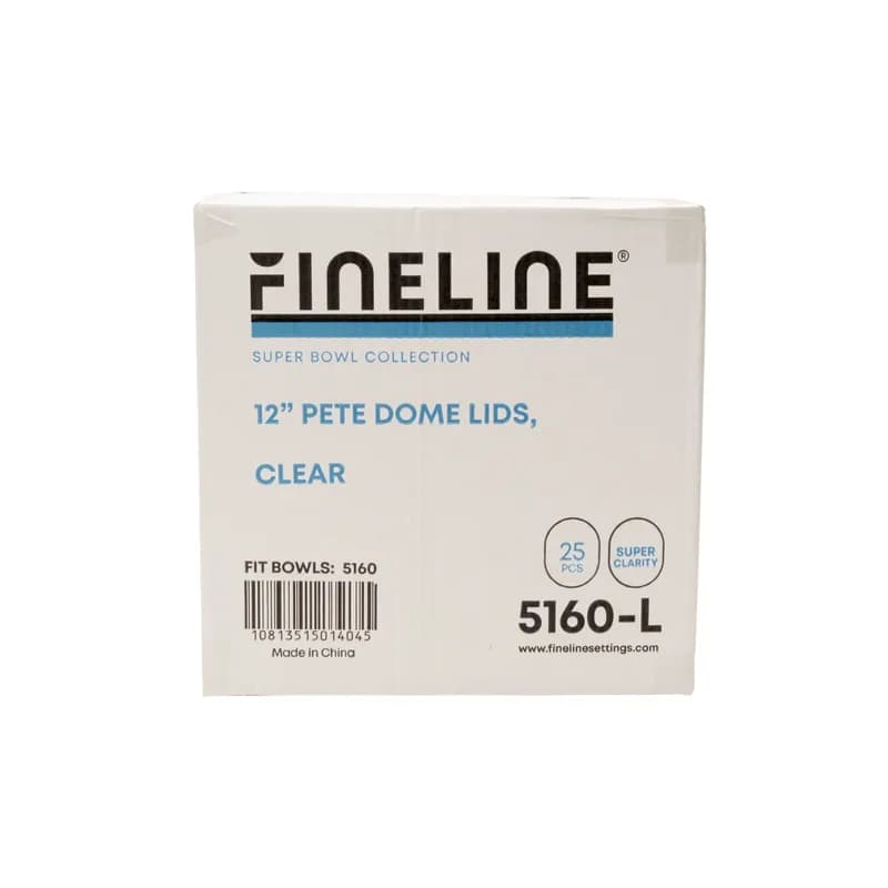 Lid Dome PET Clear Round For 160 OZ Bowl 25/Case
