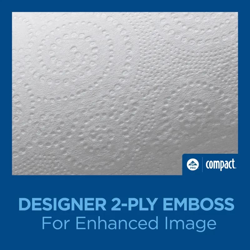 Compact® Toilet Paper & Tissue Roll 4X3.8 IN 2PLY White Embossed Coreless Premium 750 Sheets/Roll 36 Rolls/Case