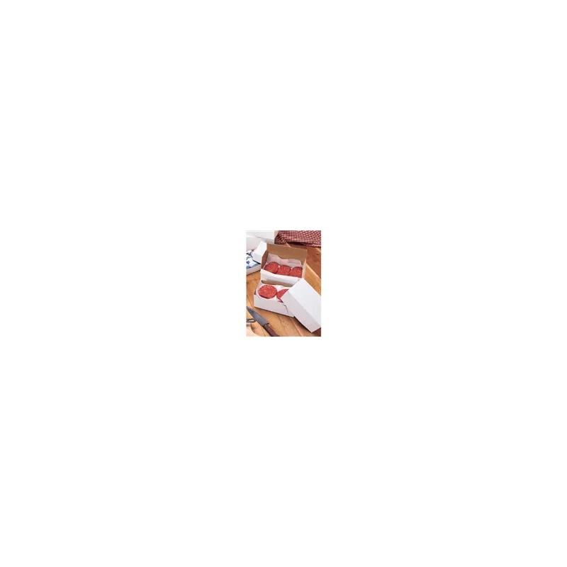 Patty Take-Out Box Tuck-Top 10X5X5.375 IN Clay-Coated Kraft Board White Rectangle 200/Case