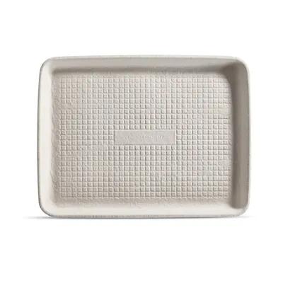 Savaday® Serving Tray 9X12X1 IN Molded Fiber White Rectangle 250/Case