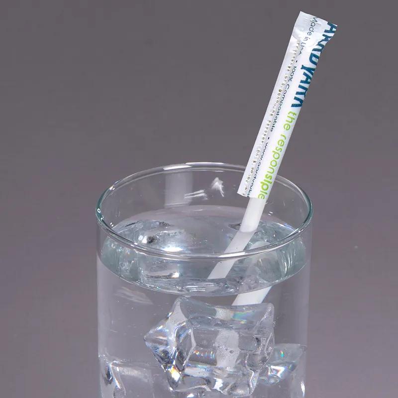 Aardvark® Jumbo Straw 7.75 IN Paper White Wrapped 3200/Case