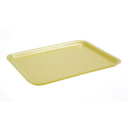 2PL Meat Tray 8.31X5.81X1.19 IN Foam Yellow 500/Case