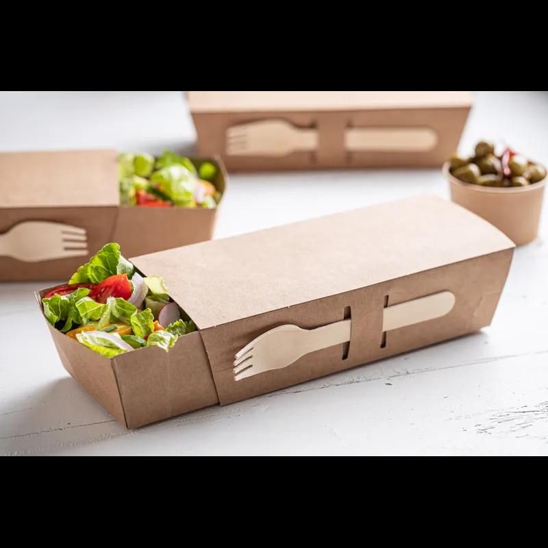 Food Container Base 5 OZ Kraft Paperboard Kraft Round Grease Resistant 50 Count/Pack 20 Packs/Case 1000 Count/Case