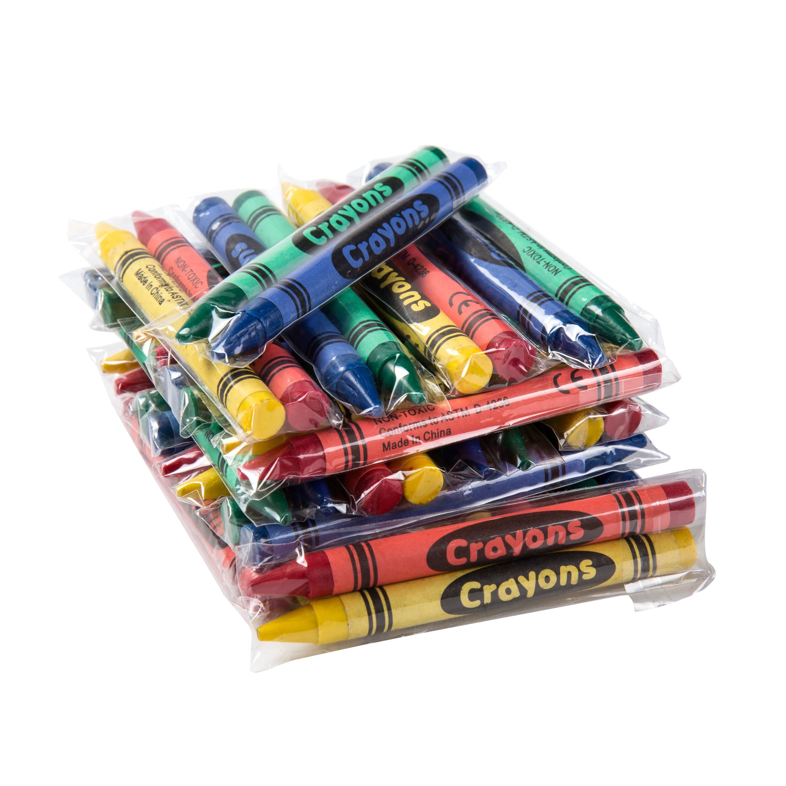 Crayon Yellow Red Green Blue Cello Wrapped 1000 Count/Pack 2 Packs/Case 2000 Count/Case