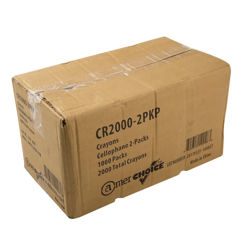 Crayon Yellow Red Green Blue Cello Wrapped 1000 Count/Pack 2 Packs/Case 2000 Count/Case