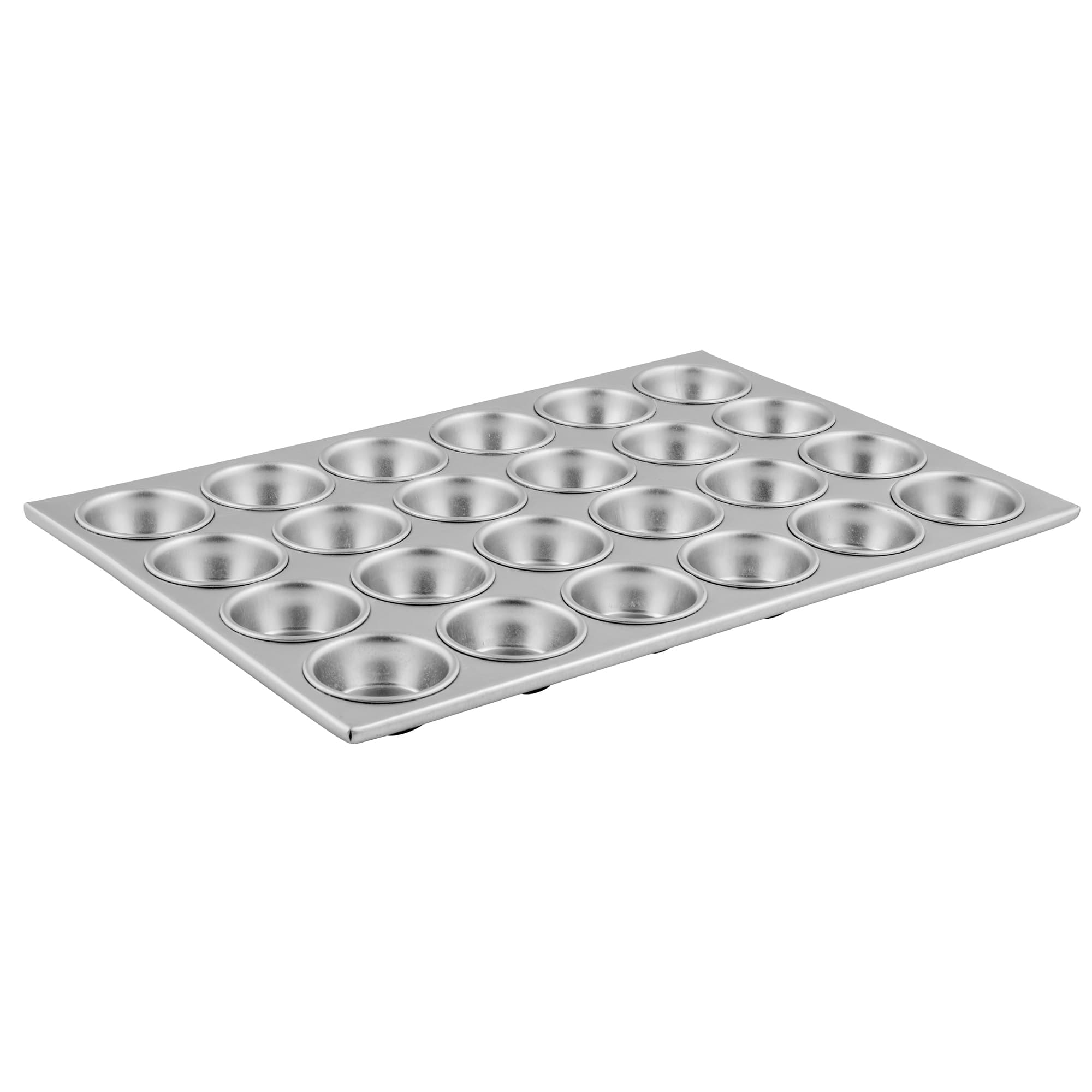 Cupcake & Muffin Pan 3 OZ 20.75X14.125X1 IN 24 Compartment Aluminum Silver Non-Stick 1/Each