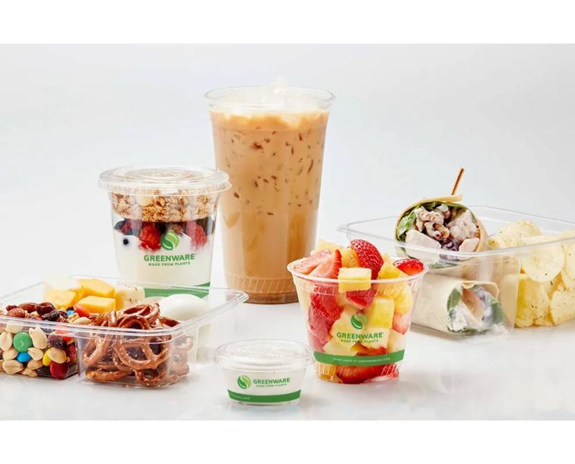 Greenware® Lid Flat 3.8X0.3 IN PLA Clear For 9-12-14 OZ Cold Cup Straw Slot Identification 1000/Case