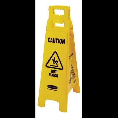 Wet Floor Sign Caution Sign 1.5X12X38 IN Yellow Plastic 4 Side 1/Each