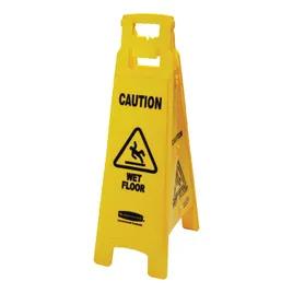 Wet Floor Sign Caution Sign Yellow Plastic 4 Side 1/Each