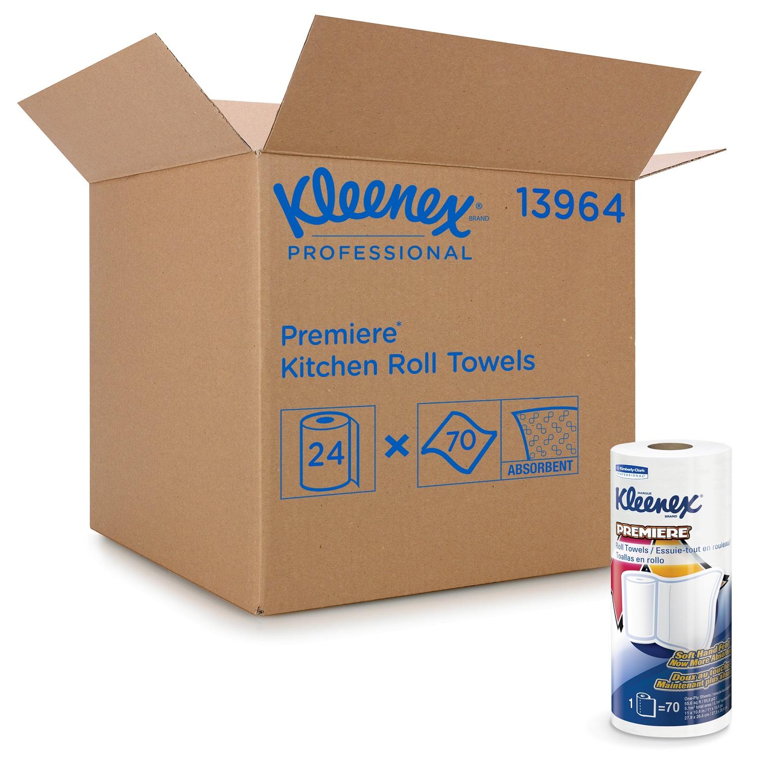 Kleenex® Roll Paper Towel 10.4X11 IN White Standard Roll 70 Sheets/Roll 24 Rolls/Case 1680 Sheets/Case