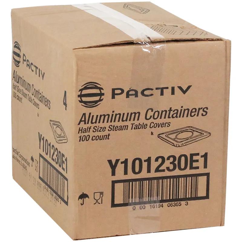 Lid 1/2 Size 12.3125X9.9375X0.625 IN Aluminum Silver For Pan Non-Embossed Coated 100/Case