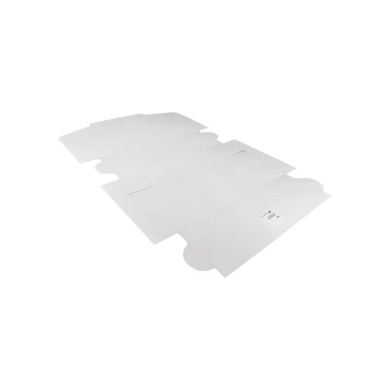 Bakery Box 10X10X5.5 IN Clay-Coated Kraft Board White Kraft Square Lock Corner Tuck Top 100/Case