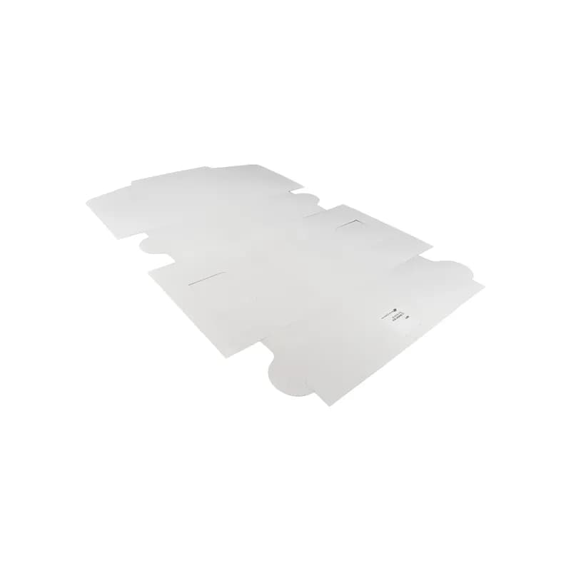 Bakery Box 10X10X5.5 IN Clay-Coated Kraft Board White Kraft Square Lock Corner Tuck Top 100/Case