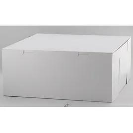 Bakery Box 14X14X6 IN Clay-Coated Kraft Board White Kraft Square Lock Corner Tuck Top 50/Case