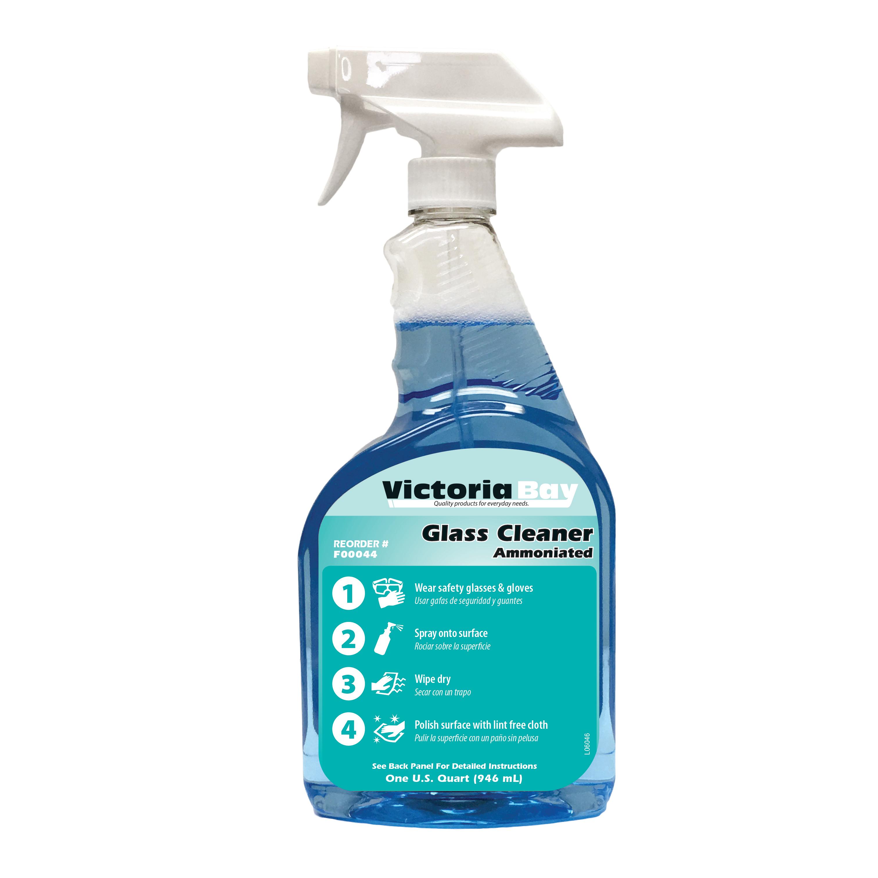 Victoria Bay Glass Cleaner Ammoniated 32 FLOZ 12/Case