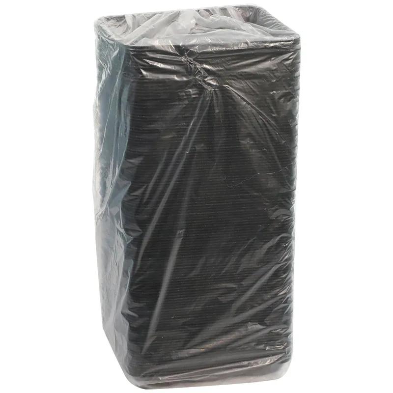 Cafeteria & School Lunch Tray 8.25X10.25X1 IN 5 Compartment Polystyrene Foam Black Rectangle 500/Case