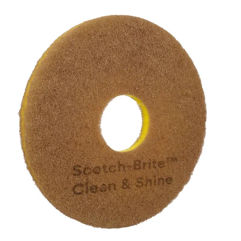 3M™ Scotch-Brite™ Clean & Shine Cleaning Pad 12X1 IN Brown Non-Woven Polyester Fiber 150-400 RPM Super Fine Grit 5/Case