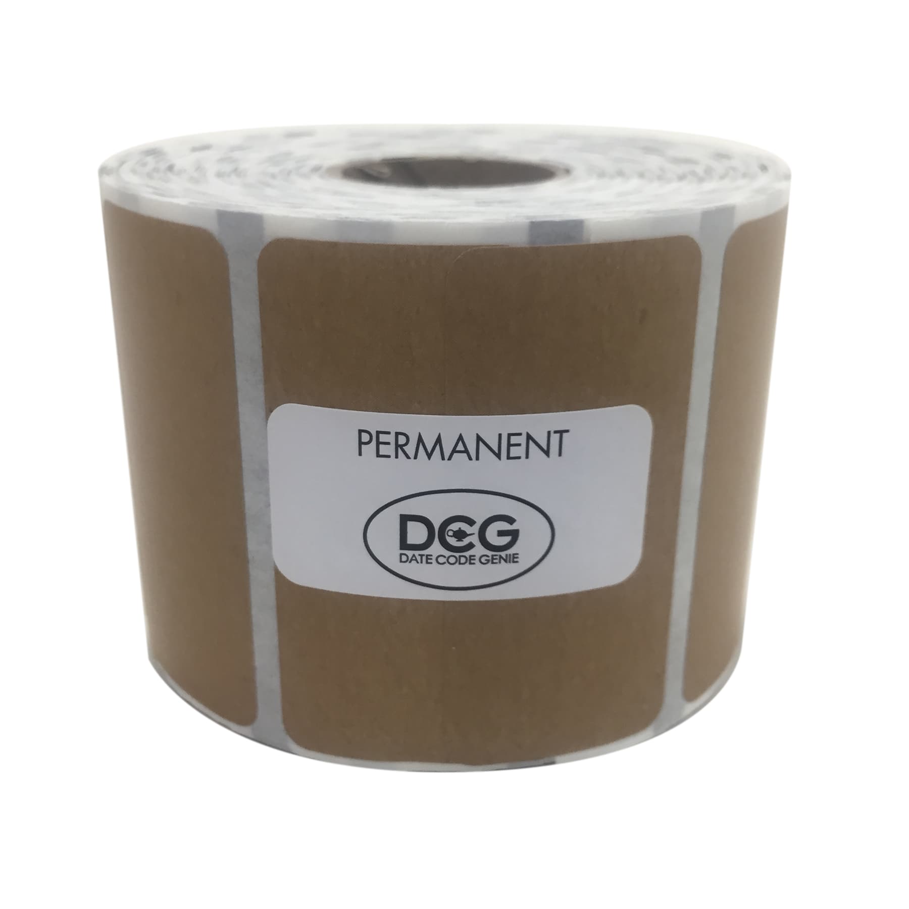 DateCodeGenie® Blank Label 2X1 IN Kraft Permanent Adhesive 1000 Count/Roll 4 Rolls/Case