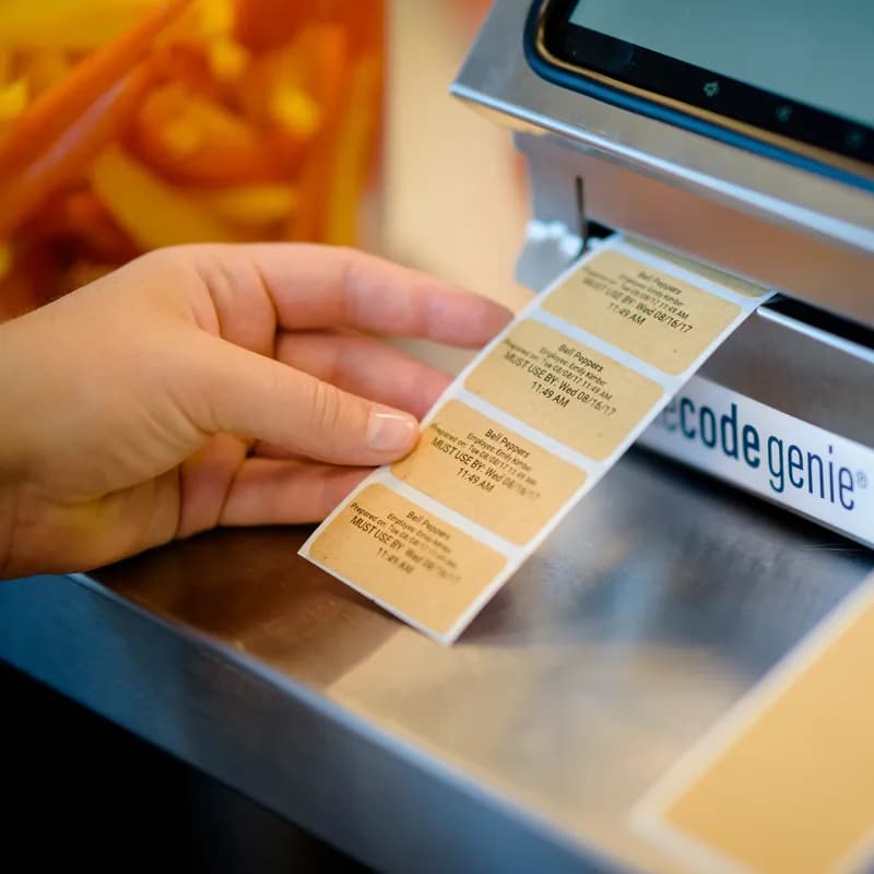 DateCodeGenie® Blank Label 2X1 IN Kraft Permanent Adhesive 1000 Count/Roll 4 Rolls/Case