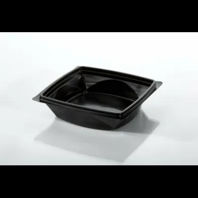 Take-Out Container Base 6.25X6.25X1.59 IN PP Black Square 440/Case