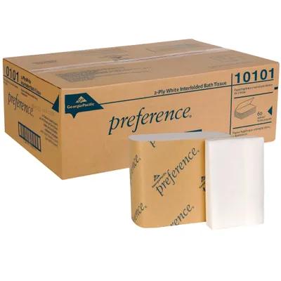Preference® Toilet Paper & Tissue Roll 5X4 IN 2PLY White 1/2 Fold 400 Sheets/Roll 60 Rolls/Case 24000 Sheets/Case