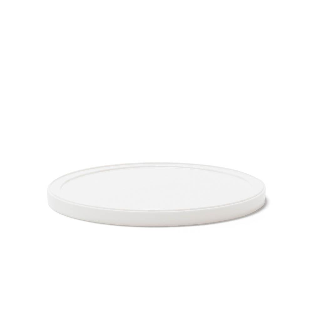 Lid Flat 8.72X0.55 IN LLDPE White Round For Container 165/Case