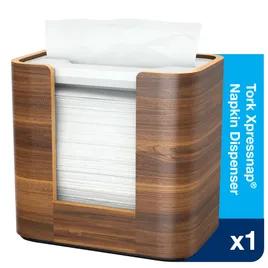 Tork Xpressnap® N4 Napkin Dispenser 5.5X8X7.6 IN Brown Plastic Wood 1/Each