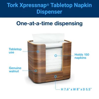 Tork Xpressnap® N4 Napkin Dispenser 5.5X8X7.6 IN Brown Plastic Wood 1/Each