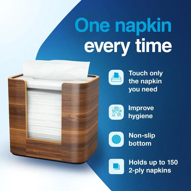 Tork Xpressnap® N4 Napkin Dispenser 5.5X8X7.6 IN Brown Plastic Wood 1/Each