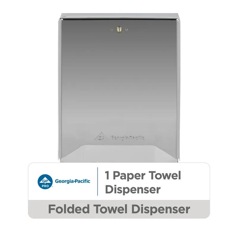 Georgia-Pacific Pro® Paper Towel Dispenser 4.438X11.25 IN Wall Mount, Locking Chrome Multifold 1/Each