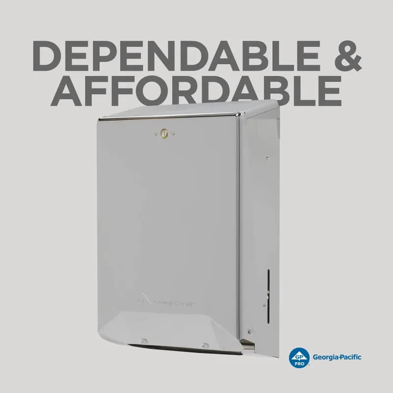 Georgia-Pacific Pro® Paper Towel Dispenser 4.438X11.25 IN Wall Mount, Locking Chrome Multifold 1/Each