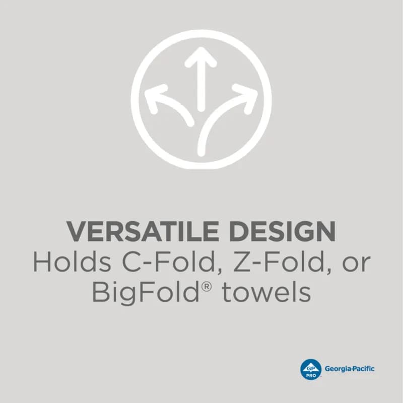 Georgia-Pacific Pro® Paper Towel Dispenser 4.438X11.25 IN Wall Mount, Locking Chrome Multifold 1/Each