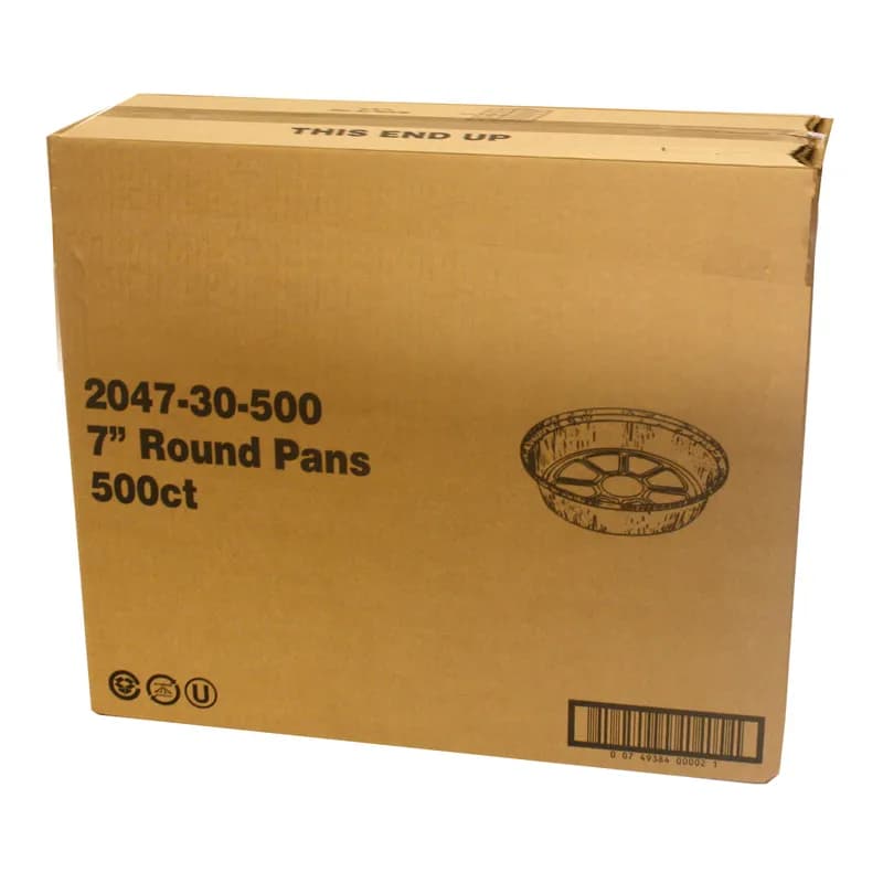 Take-Out Container Base 7 IN Aluminum Silver Round 500/Case