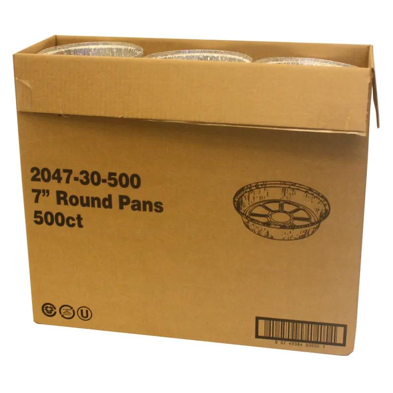 Take-Out Container Base 7 IN Aluminum Silver Round 500/Case