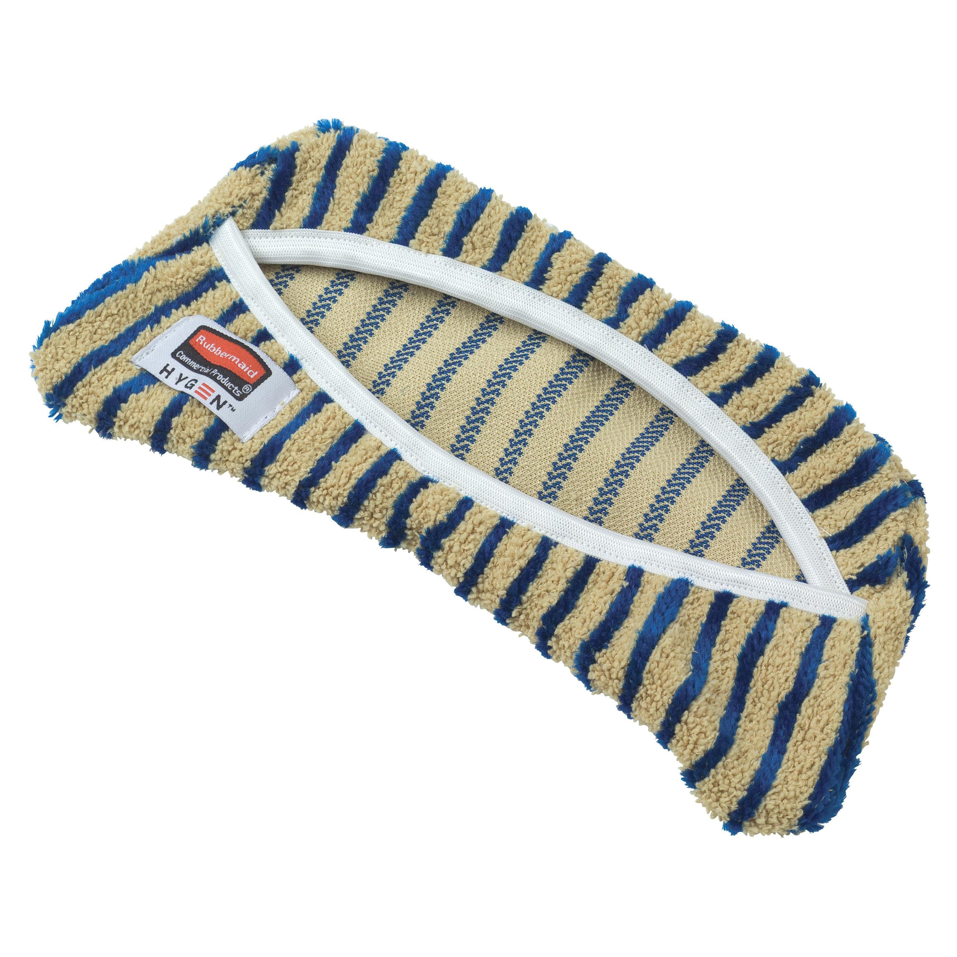 Hygen™ Flexi Frame Mop Cover Yellow Blue Microfiber With Scrub Strips 12/Case