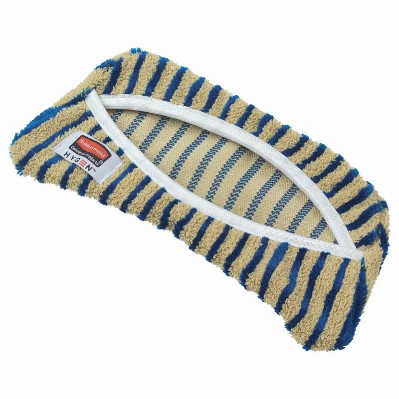 Hygen™ Flexi Frame Mop Cover Yellow Blue Microfiber With Scrub Strips 12/Case