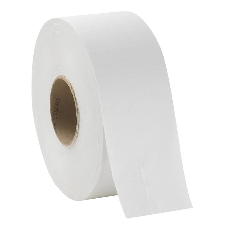 Pacific Blue Basic Toilet Paper & Tissue Roll 3.3IN X2000FT 1PLY White Jumbo Jr (JRT) High Capacity 8 Rolls/Case