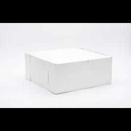 Bakery Box 14X14X6 IN Clay-Coated Paperboard White Easy Lock 1-Piece Without Window 50/Bundle
