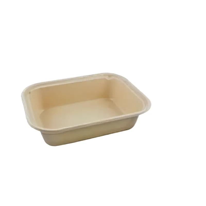 Take-Out Container Base 10X7.5X2.5 IN Pulp Fiber Kraft Rectangle 400/Case
