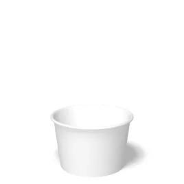 Food Container Base 12 OZ Double Wall Poly-Coated Paper White Round 1000/Case