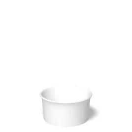 Food Container Base 6 OZ Double Wall Poly-Coated Paper White Round 1000/Case