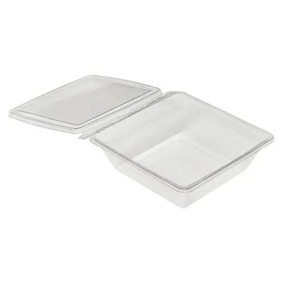 Fresh N' Sealed® Bowl & Lid Combo With Flat Lid Large (LG) 32 OZ PET Clear Square Hinged 140/Case