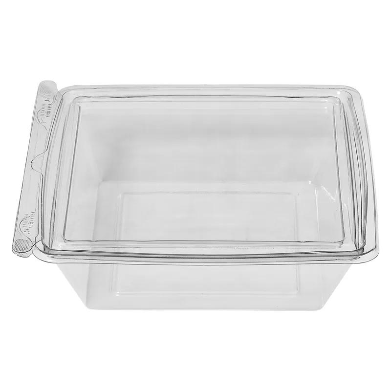 Fresh N' Sealed® Bowl & Lid Combo With Flat Lid Large (LG) 32 OZ PET Clear Square Hinged 140/Case