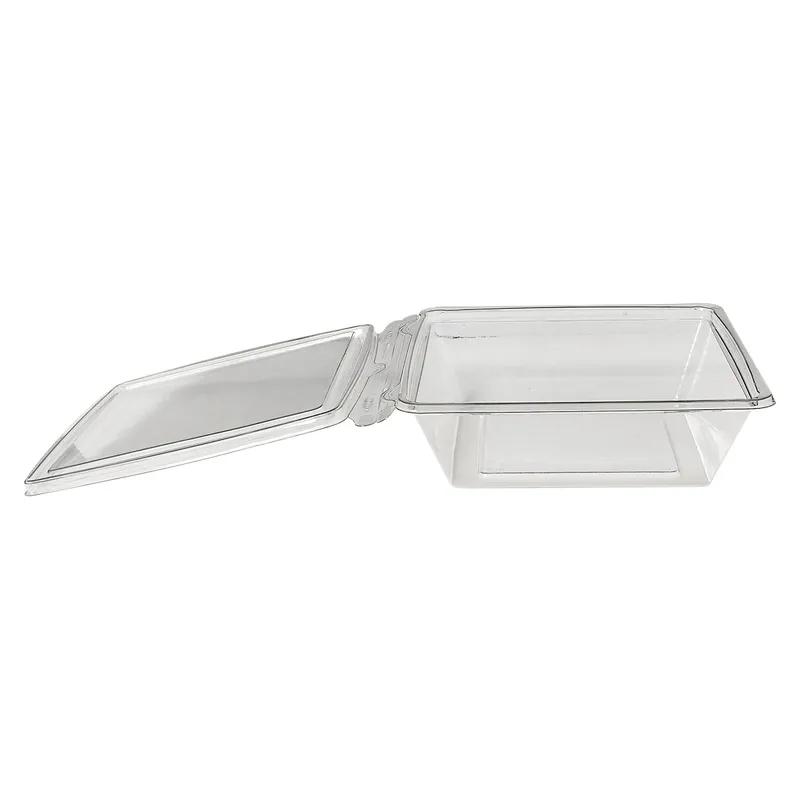 Fresh N' Sealed® Bowl & Lid Combo With Flat Lid Large (LG) 32 OZ PET Clear Square Hinged 140/Case