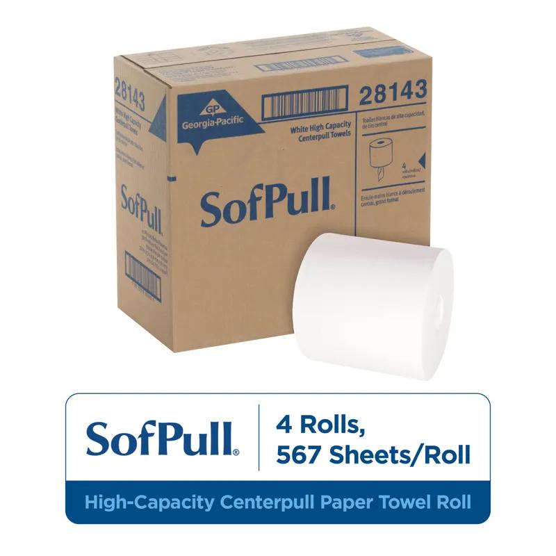 Sofpull® Roll Paper Towel 15X7.8 IN 1PLY White Centerpull 567 Sheets/Roll 4 Rolls/Case 2268 Sheets/Case