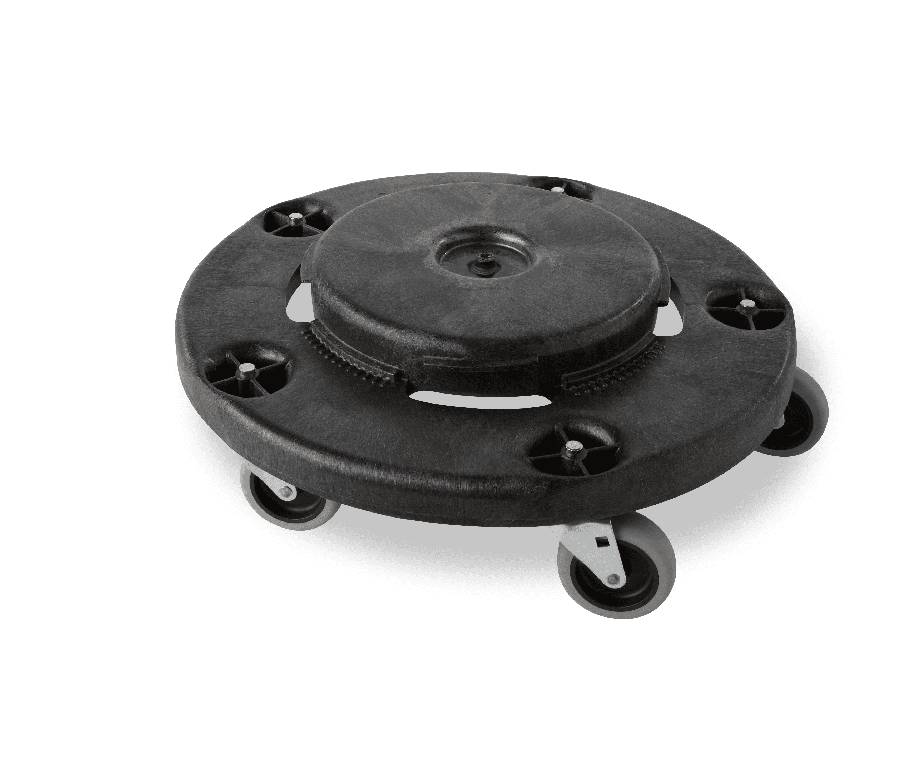 Brute® Trash Can Dolly 18.25X18.25X6.63 IN 250 LB Black Resin Round Swivel 1/Each