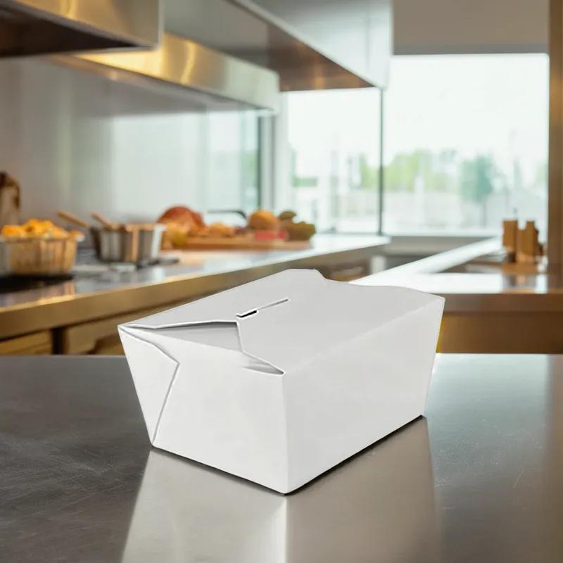 Victoria Bay #3 Take-Out Box Fold-Top 66 OZ Paper White 200/Case