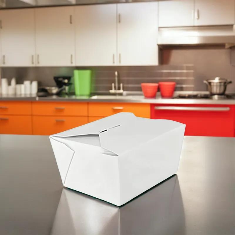 Victoria Bay #3 Take-Out Box Fold-Top 66 OZ Paper White 200/Case