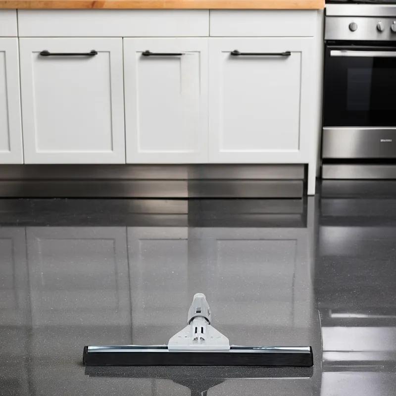 SmartFit Floor Squeegee Heavy Duty Plastic Steel Rubber Gray Black With 30IN Head 1/Each